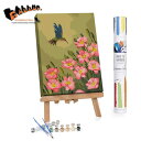ペイント バイ ナンバー (123 ピンクの花を摘むハチドリ)【Winnie's Picks Paint by Numbers 数字 塗り絵 ぬりえ 大人向け ...
