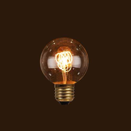 【在庫限り】エジソンバルブ (ベビーボール) (クワッドループ) (45mm) 40W 口金 E26 45/50/60mm 【 Edison Bulb 電球 白熱球 ライト 照明 ディスプレイ インテリア 雑貨 おしゃれ レトロ ビンテージ アンティーク コード ソケット別売 店舗照明 】