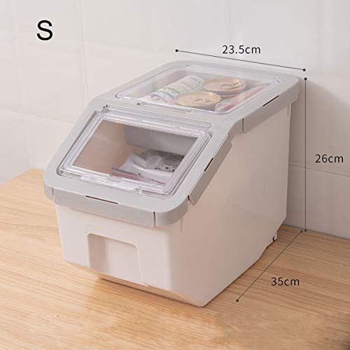 フードストッカー (Uotyle)  5-6 KG 米 密閉保存容器  ペット 猫 犬 収納ボックス  キャスター付き 除湿剤付き スコップ付き 乾燥 食物缶