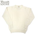 WILLIAM LOCKIE(ウィリアム ロッキー)ピュアジーロンラムズウールニットクルーネックセーター/オフホワイト