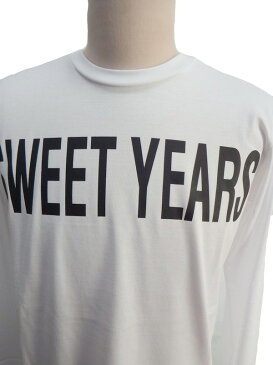 SWEET YEARS(スウィート イヤーズ) ロゴプリント 長袖 Tシャツ/ロンT ホワイト(白)