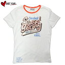 SWEET YEARS(スウィート イヤーズ)襟袖裾切りっ放しプリント半袖Tシャツ/ホワイト