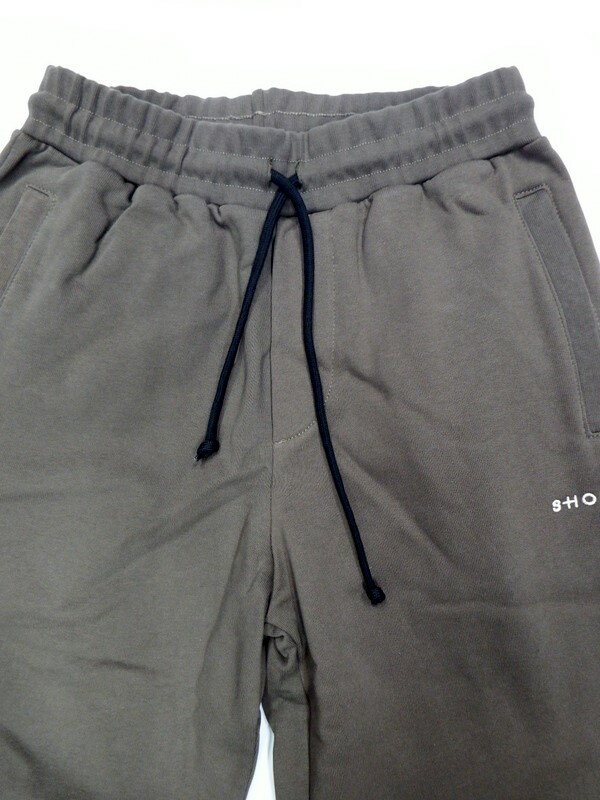 SHOE(シュー)ロゴ刺繍裏起毛スウェットジョガーパンツ/モカブラウン