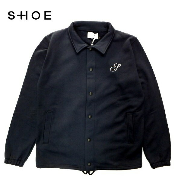 SHOE(シュー)裏起毛スウェットカバーオールコーチジャケット/ネイビー