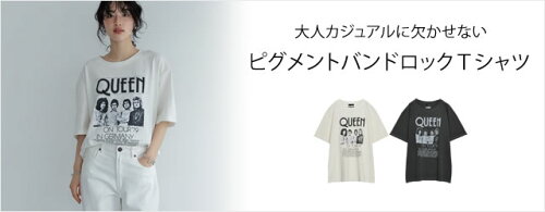 オーバーサイズピグメントバンドロック半袖Ｔシャツ