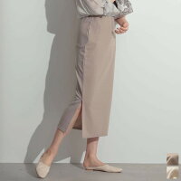 【残りわずかの少量アイテム】魅力的なタイトシルエットでノーブルな仕上がりに Mサイズ ミディ丈リブタイトスカート レディース スカート ナロースカート リブ ワッフル生地 サイドスリット 通勤 オフィスカジュアル 春色 春カラー