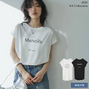 【限定！4,000円以上購入で20%OFFクーポン→2,000円】M/Lサイズ [2024SS COLLECTION][接触冷感][UVカット]選べるフロントロゴフレンチスリーブTシャツ レディース 春 夏 / トップス Tシャツ ロゴT カットソー フレンチスリーブ 半袖 クルーネック [mb]