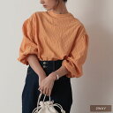 【FINAL SALE】M/Lサイズ 前後2WAYリップルチェックブラウス レディース 春 夏 / トップス シャツ ブラウス 前後2WAY ボリュームスリーブ ボートネック