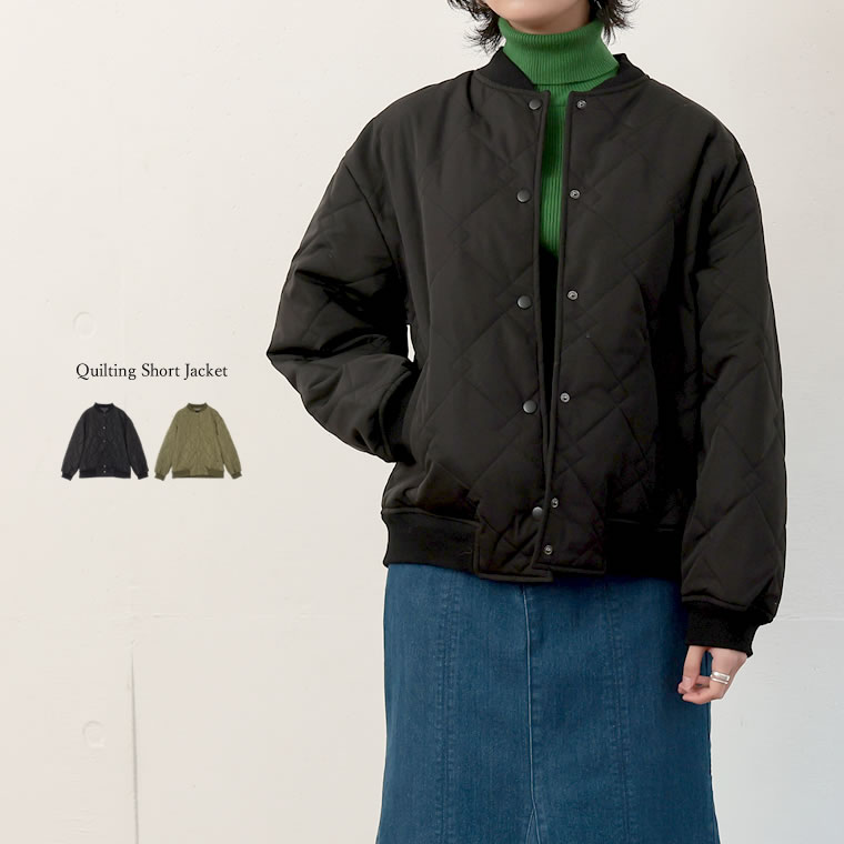 【OUTLET】SC/M/Lサイズ [低身長サイズ有]マットシレーキルティングショートブルゾン レディース 春 夏 / ジャケット アウター ダウンジャケット コート ブルゾン ジャンパー タフタ キルティ…