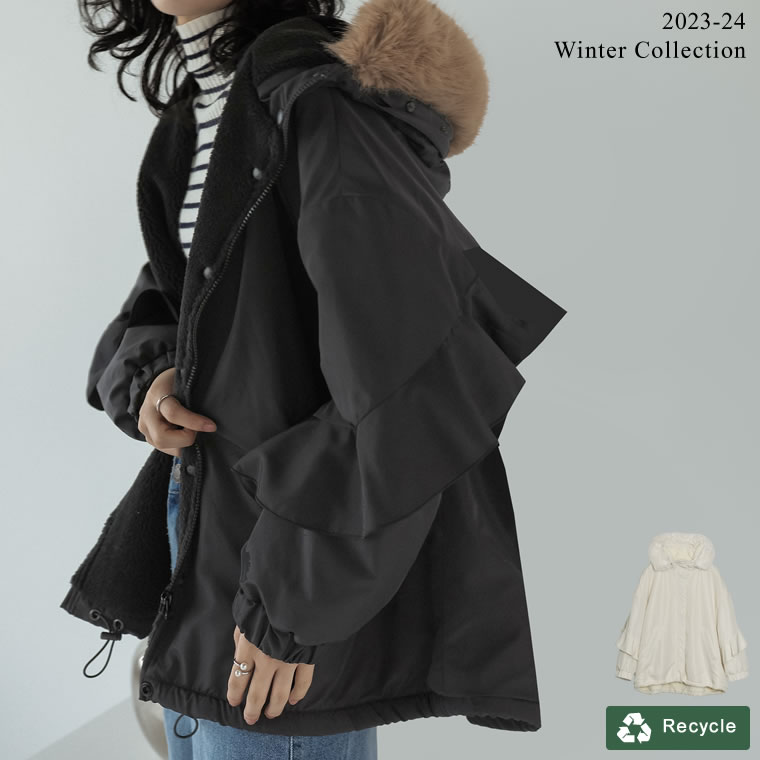 SC M LTCY [2023-24 WINTER COLLECTION][gTCYL]2WAYTCN^t^obNtfUCtFCNt@[t[htȃ~hR[g fB[X H ~   WPbg AE^[ R[g ȃR[gȃWPbg