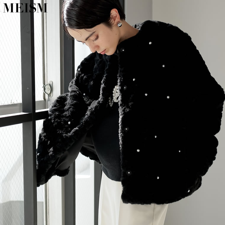 M LTCY [2023-24 WINTER COLLECTION][MEISM by Re:EDIT]tFCNt@[p[`[tm[J[R[g fB[X H ~   WPbg AE^[ R[g HD t@[R[g