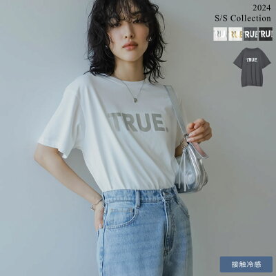 [2024SS COLLECTION][接触冷感]TRUEメタリックロゴプリントTシャツ