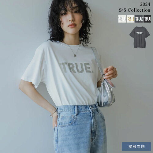 [2024SS COLLECTION][接触冷感[UVカット]TRUEメタリックロゴプリントTシャツ