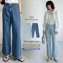 【TIME SALE】SC-Lサイズ [神山まりあさん着用][2024SS COLLECTION][低身長/高身長サイズ有]ワイドストレートドット…