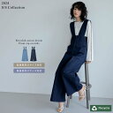 ≪1月22日発売≫SC/S/M/MT/Lサイズ [2024SS COLLECTION][低身長/高身長サイズ有]フロントジップリサイクルデニムサロペット レディース 春 夏 / オールインワン サロペット [先行予約受注]