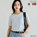 【限定!40%OFFクーポンで1499円】M/Lサイズ ハイレグデザインコンパクトTシャツ レディース 春 夏 リエディ / トップス Tシャツ ハイレグ 半袖...