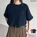 【限定!40%OFFクーポンで1799円】ワンポイント刺繍オーバーサイズTシャツ レディース 春 夏 / トップス Tシャツ カットソー 半袖 刺繍 Tシャツ ...