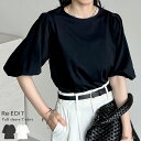 【限定!20%OFFクーポンで2399円】M/Lサイズ バルーンスリーブTシャツ レディース 春 夏 / トップス シャツ ブラウス カットソー バルーンスリー...