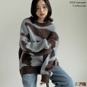 【全品2BUY15%OFFクーポン】セール SALE オーバーサイズ起毛マーブルニットトップス レディース 春 夏 春夏 リエディ / トップス ニット セータ...