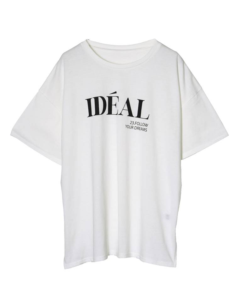 IDEALロゴプリント半袖Tシャツ