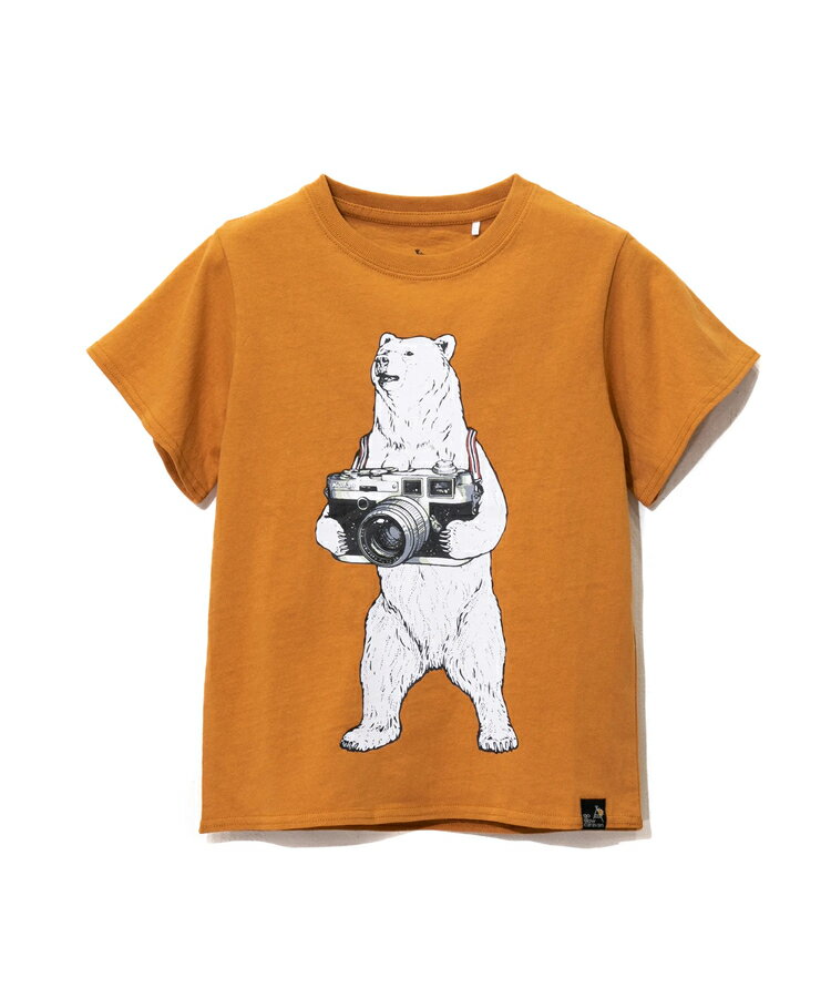 ゴースローキャラバン tシャツ KIDS 半袖 USA/C カメラクマ TEE 全2色 KIDSサイズ100-140 送料無料