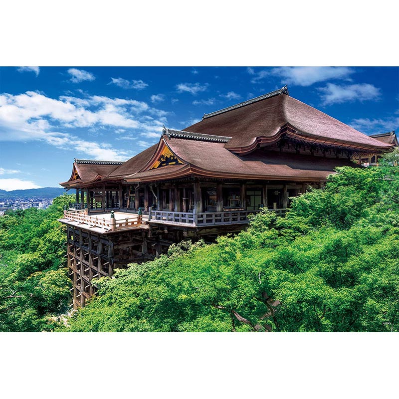 【新品】ジグソーパズル 日本風景 新緑映える清水寺ー京都 1000ピース(50x75cm)【宅配便】