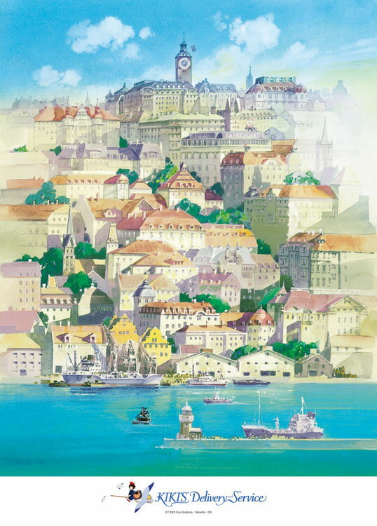 【新品】ジグソーパズル スタジオジブリ 魔女の宅急便 海に浮かぶ町 500ピース(38x53cm)【宅配便】のサムネイル