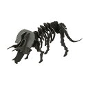 【新品】3Dペーパーパズル トリケラトプス 黒【メール便】
