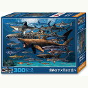 【新品】ジグソーパズル 世界のサメ大きさ比べ 300ピース(26x38cm)【宅配便】