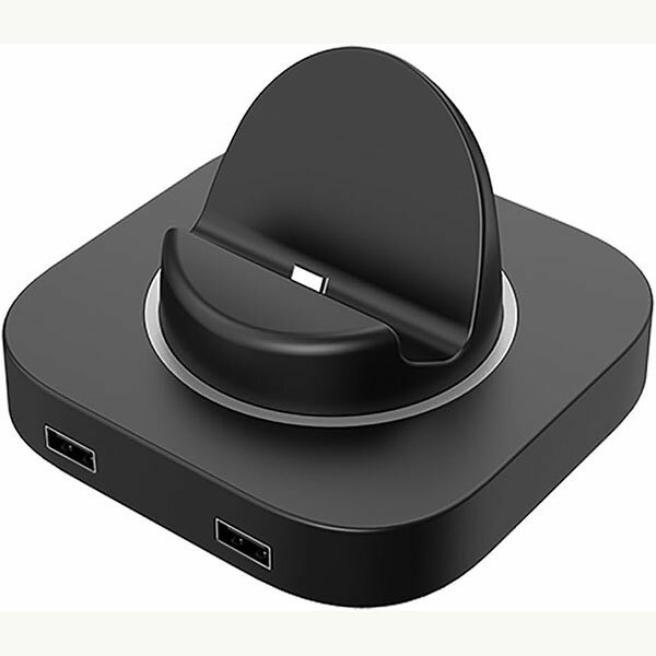 【新品】Switch2 CYBER USBハブスタンド 4ポート ブラック【宅配便】