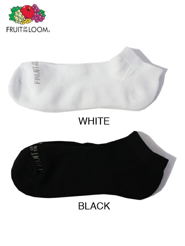 y[֑Ήi 1_܂ŁzyC|[gzt[cIuU[ FRUIT OF THE LOOM [Jbg \bNX zCg/ubN 24-30cm LOW CUT SOCKS SOX white/black