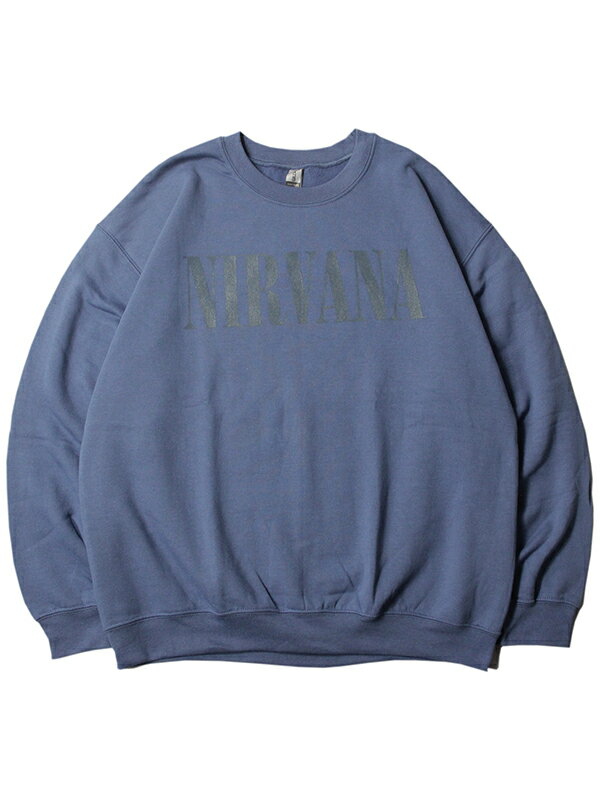 yC|[gzNIRVANA CREWNECK SWEAT indigo blue / black jo[i N[lbN XEFbg CfBSu[ ubN