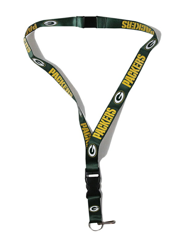 メール便対応1点まで【インポート】GREEN BAY PACKERS LANYARD NECK PIECE green / yellow / white グリーンベイパッカーズ ネックピース ネックストラップ ランヤード グリーン イエロー ホワイト