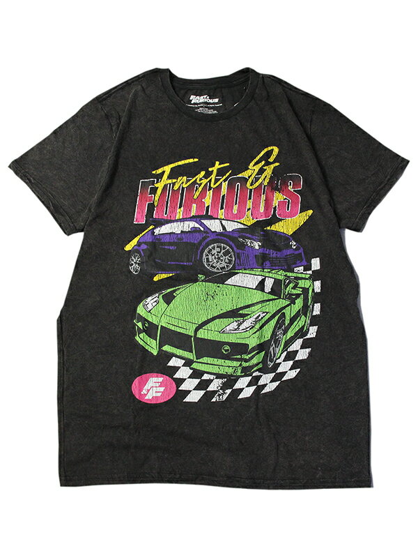 yC|[gz FAST&FURIOUS LOGO SHORT SLEEVE TEE SHIRTS black/purple/green Ch Xs[h S  TVc AVbh EHbVH ubN