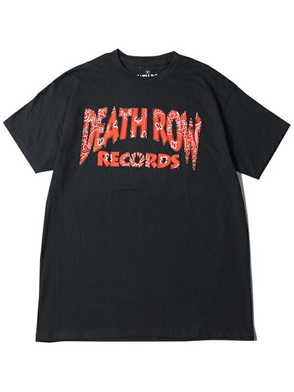 yC|[gzDEATH ROW RECORDS PAISLEY LOGO SHORT SLEEVE TEE SHIRTS black fX E  TVc ubN