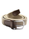 【インポート】CLUB ROOM STRETCH BELT khaki ストレッチ メッシュ ベルト カーキ