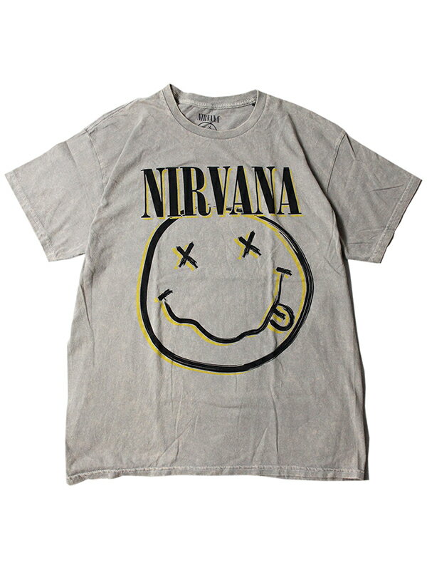 yC|[gz NIRVANA LOGO PRINT SHORT SLEEVE TEE SHIRTS kahki j@[i S ohTEE  TVc AVbh EHbV J[L