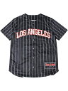 【インポート】BOYZ N THE HOOD MESH S/S BASE BALL SHIRTS black/white stripe ボーイズ ン・ザ・フッド メッシュ ベースボール ショートスリーブ シャツ マルーン ブラック ホワイト ストライプ(4)