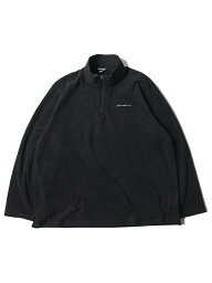 エディー・バウアー アウター（メンズ） Eddie Bauer HALF ZIP POLAR FLEECE JACKET black エディーバウアー ハーフジップ ポーラ フリース ジャケット ブラック