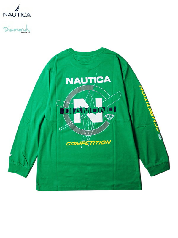 【USモデル正規品】Diamond Supply Co. × NAUTICA COMPASS LONG SLEEVE TEE SHIRTS green ダイヤモンド サプライ ノーティカ ロングスリーブ Tシャツ グリーン