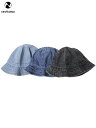 【メール便対応 1点まで】【インポート】NEWHATTAN DENIM METRO HAT ニューハッタン デニム メトロハット テニスハット プレーン ウォッシュ