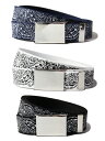 WEBB BELT "PAISLEY" ガチャベルト バンダナ ペイズリー柄 ロングベルト GI ホワイト ネイビー ブラック