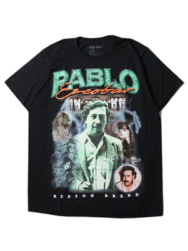 yC|[gzREASON CLOTHING Pablo Escobar Tee black puEGXRo vg TVc ubN