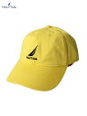 【USモデル】NAUTICA LOGO 6PANEL COTTON CAP Light Yellow ノーティカ ロゴ コットンキャップ ライトイエロー