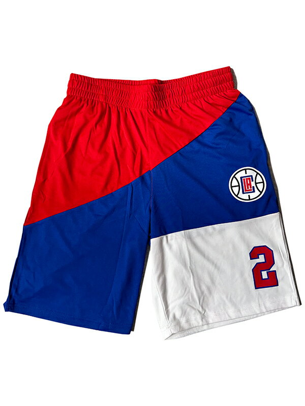 【インポート】NBA losangeles CLIPPERS kawhi leonard SHORT PANTS red/blue/white エヌビーエー ロサンゼルス クリッパーズ カワイ レナード ジャージ ショートパンツ バスケットパンツ レッド/ブルー/ホワイト