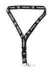 【メール便対応商品】San Francisco 49ersD NECK PIECE black white サンフランシスコ・フォーティナイナーズ ネックピース ネックストラップ ランヤード ブラック