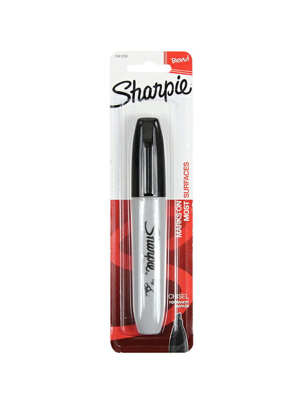 メール便対応【インポート】SHARPIE PERMANENT MARKER CHISEL TIP black シャーピー パーマネント マーカー 油性ペン チゼル ブラック