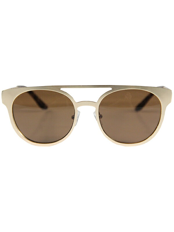 【インポート】GOLD FRAME BOSTON SUNGLASSES gold/brown ゴールドフレーム ボストン サングラス ゴールド ブラウン