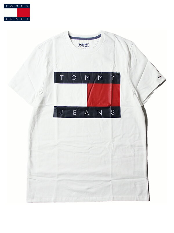 TOMMY JEANS FLAG LOGO SHORT SLEEVE TEE SHIRTS white トミー ジーンズ トミーフィルフィガー フラッグ ロゴ Tシャツ ホワイト