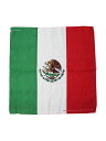 MEXICO FLAG BANDANA green/white/red メキシコ 国旗 フラッグ バンダナ グリーン ホワイト レッド